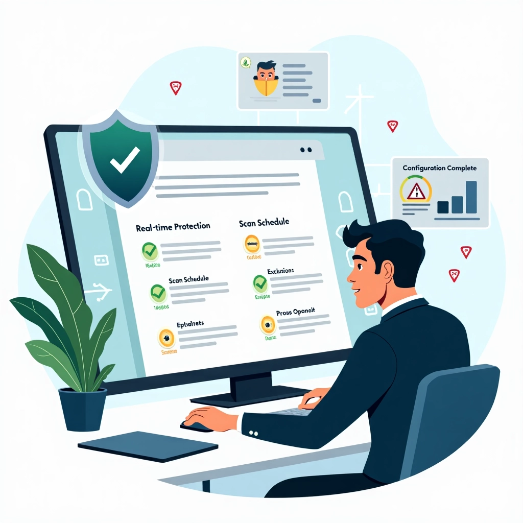 homme devant son antivirus